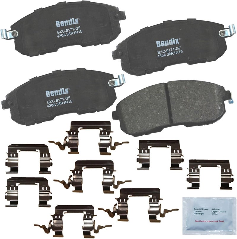 Bendix وسادات فرامل سيراميك Priority1 CFC430A للطرازات المختارة INFINITI G35، I30، نيسان 350Z، ألتيما، جوك، ماكسيما، سنترا، تييدا - Image 1